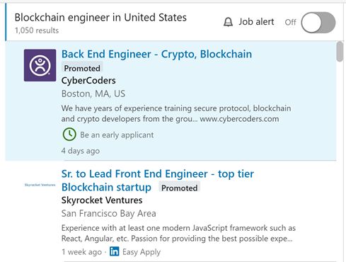 Blockchain developer jobs nyc